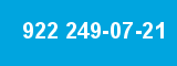 922 249-07-21 922 249-07-21